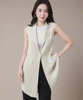 Luxury Plissé Pleat Japanese Sleeveless Vest | HEYFANCYSTYLE